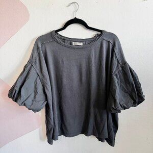 Free People We the Free Blossom Oversized Puff Sleeve Top Medium